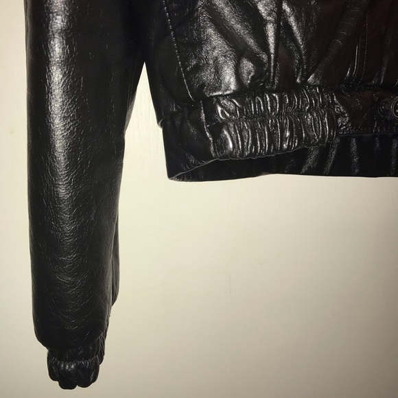 Wilsons Leather Jacket Faux Fur Lined Black sz 42 Autumn - Picture 9 of 16